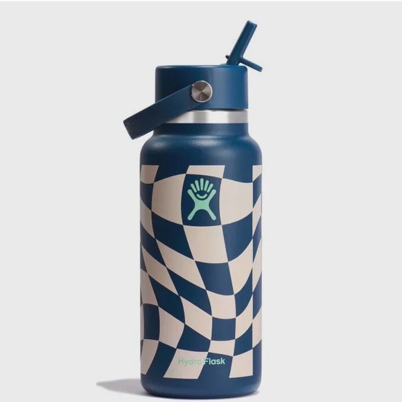 Hydro Flask Other - Limited Edition Hydro Flask bottle with Flex Straw Cap in a checkered pattern.